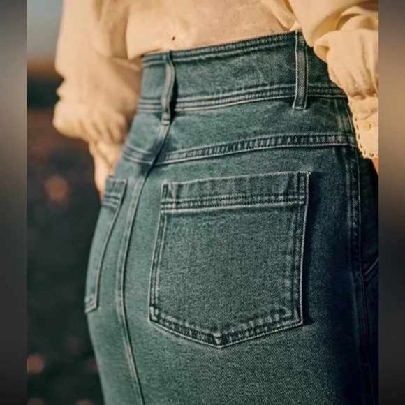 Sezane Jona Skirt in Light Blue Denim - Picture 5 of 16